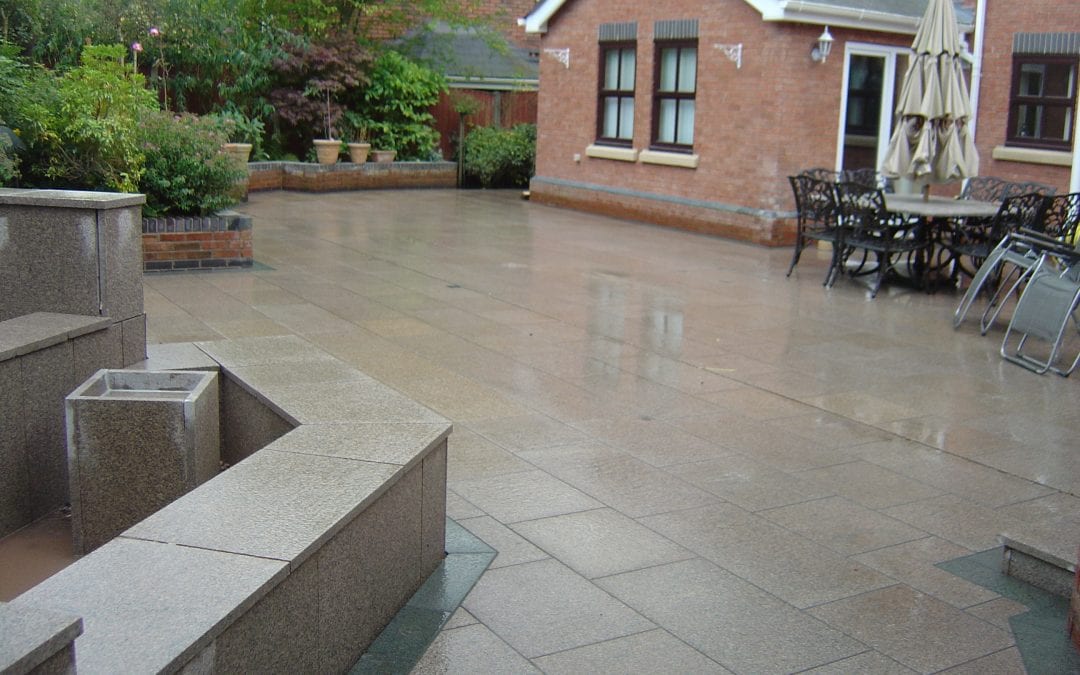 Large Patio area in Granite Paving, The Common, Parbold